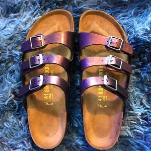 Shimmery purple 3 strap brand new Birks!
